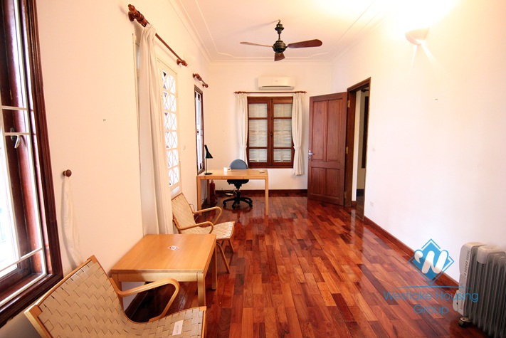 Beautiful house with large yard for rent on Dang Thai Mai, Tay Ho, Hanoi